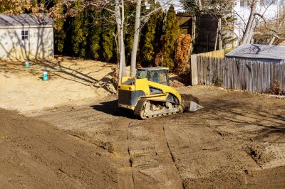 Equipment used in yard grading